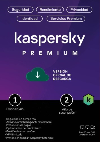 Kaspersky Premium Para 1 PC por 2 Años